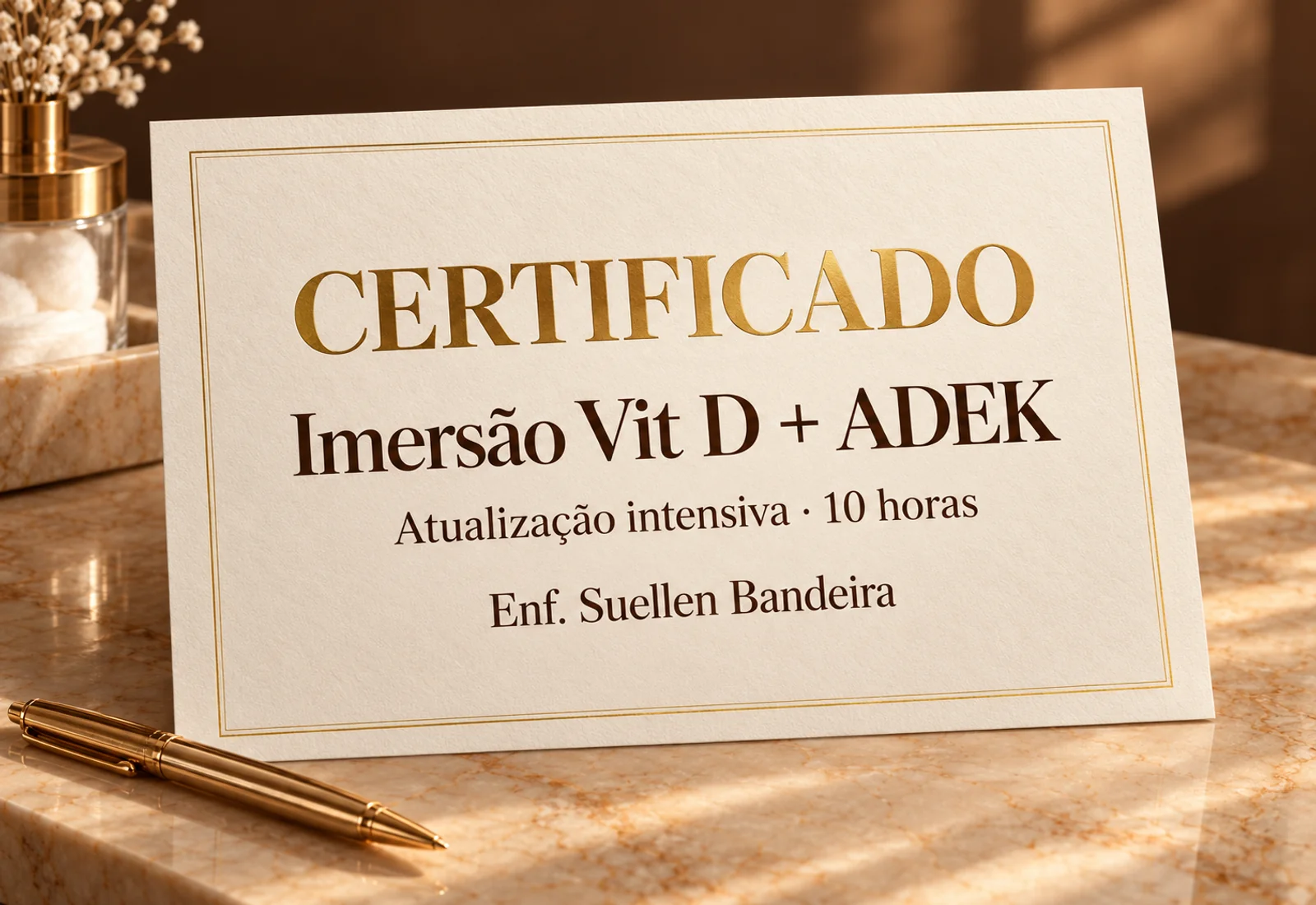 Certificado da Imersão Vit D + ADEK